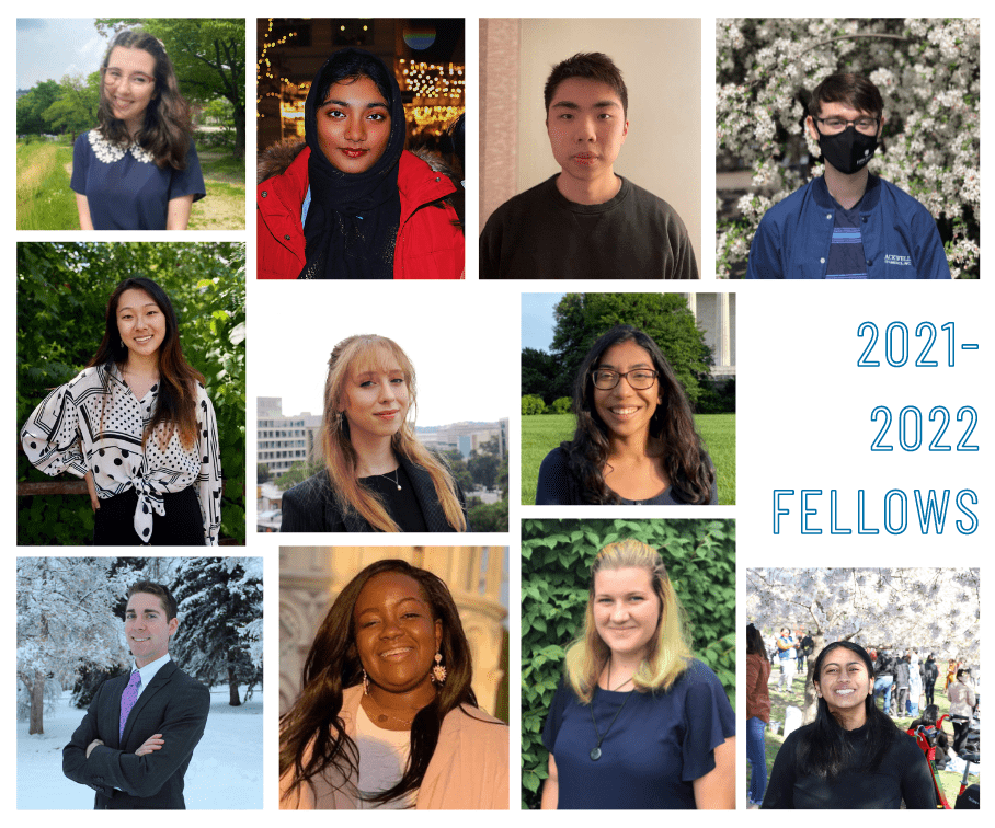 photo collage of GWIKS 2021-22 Undergraduate Research Fellows
