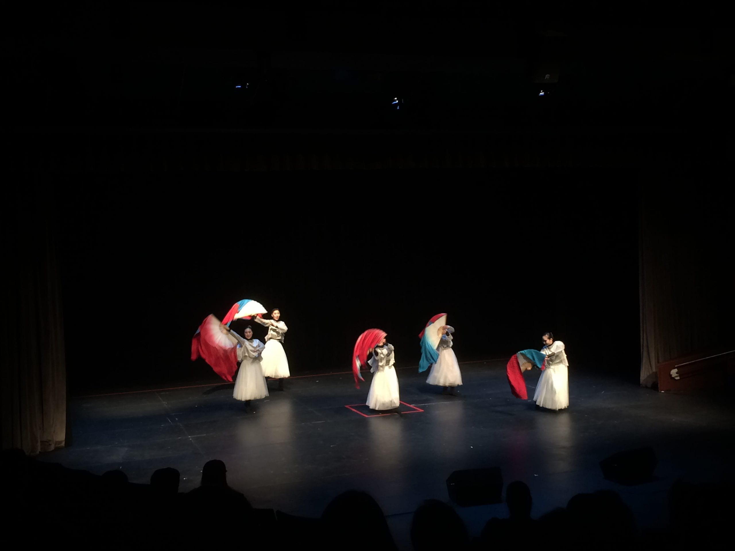 Nanuri Dance Company performers on stage performing dance to celebrate Hangeul Day