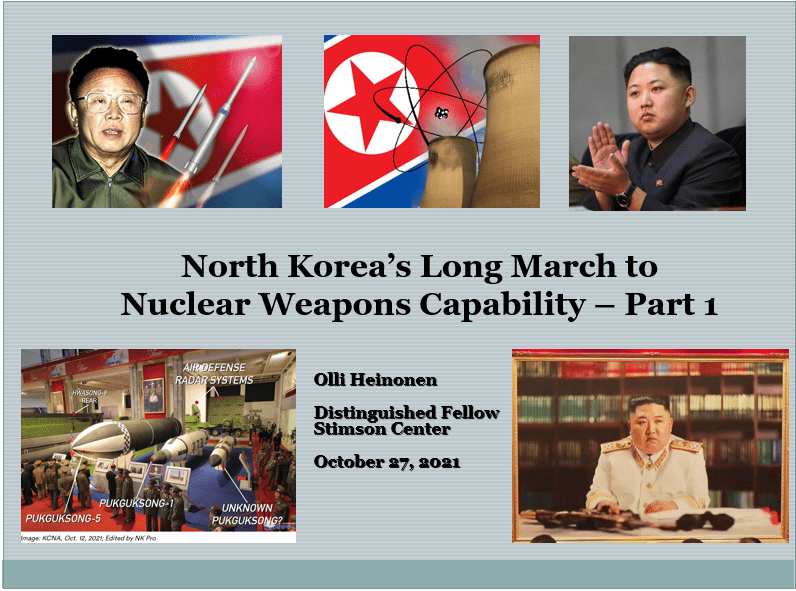 cover slide of a powerpoint on north korea and their nuclear weapons capability