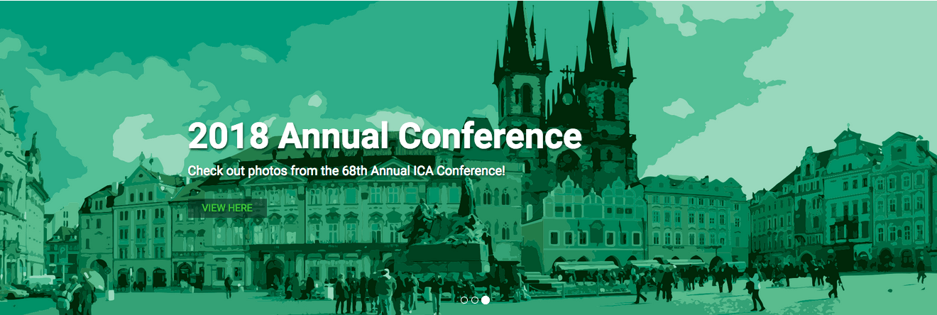 stock image of a tourist area with green overlay; text: 2018 Annual Conference - check out photos from the 68th Annual ICA conference!