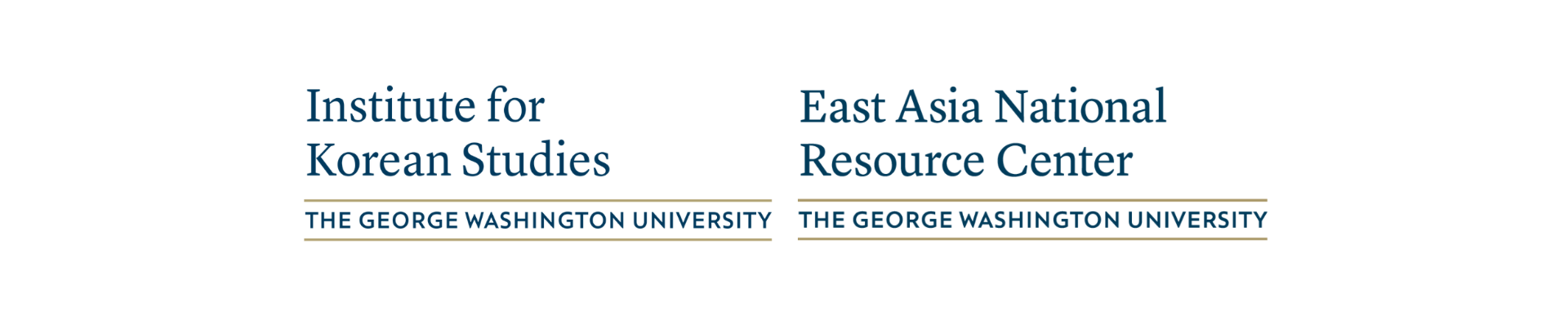 logos of the GW Institute for Korean Studies and East Asia National Resource Center
