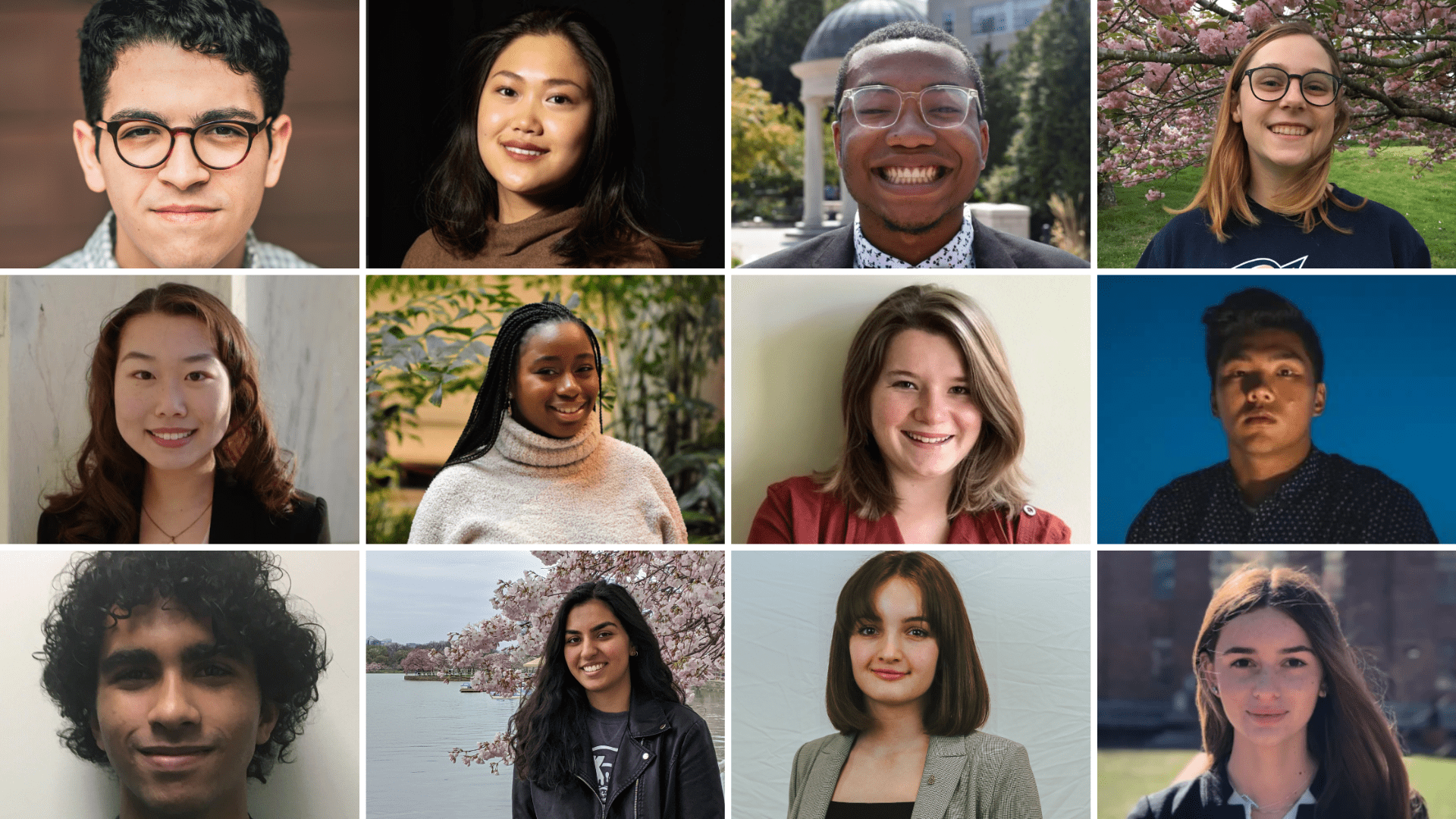 Collage of 2020-21 Undergrad Fellows' headshots
