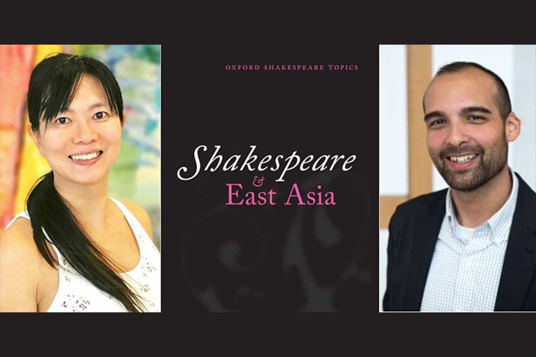 event banner with speaker and moderator pictures; text: shakespeare and east asia 